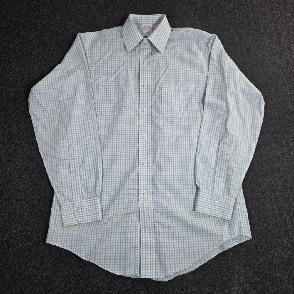 Brooks Brothers Traditional Fit Mens 14.5 33 All Cotton Plaid Dress‎ Shirt